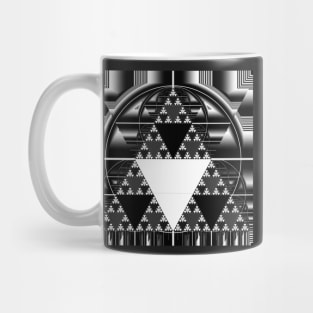 Monochrome, Sierpinski Triangle Mug